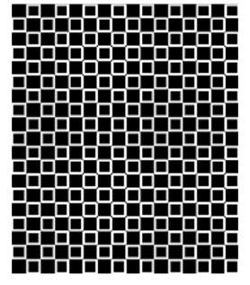 A checkerboard pattern after edge enhancement